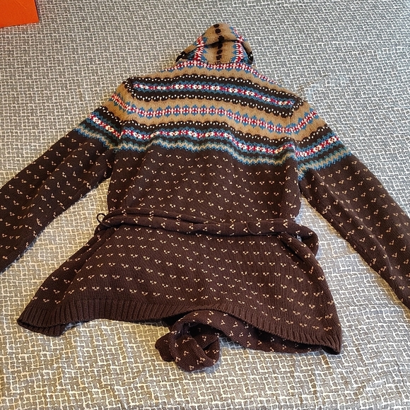 Chaps Multicolor Patterned Cardigan - Picture 7 of 8